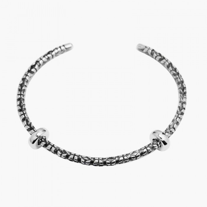 Bracciale rigido aperto in argento Heritage no. 54