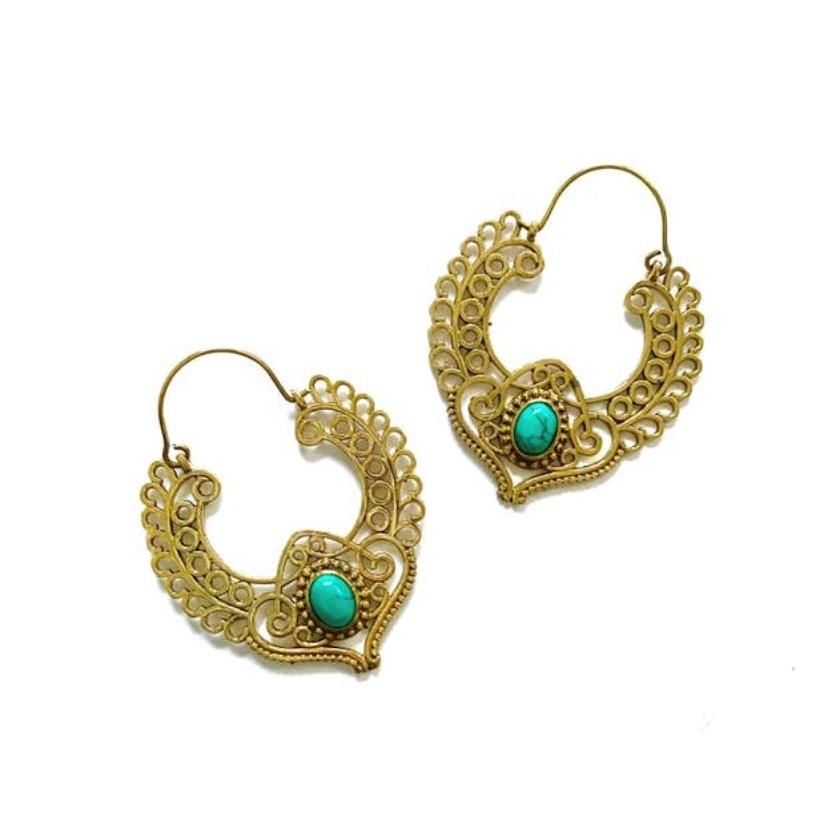 Orecchini Boho modello Diva in ottone 